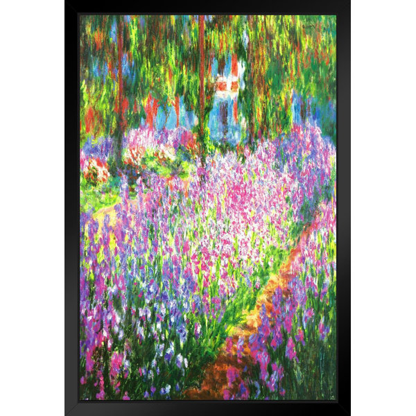 Vault W Artwork Claude Irises In Garden Impressionist Art